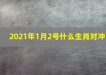 2021年1月2号什么生肖对冲