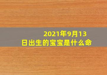 2021年9月13日出生的宝宝是什么命