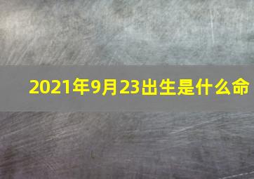 2021年9月23出生是什么命