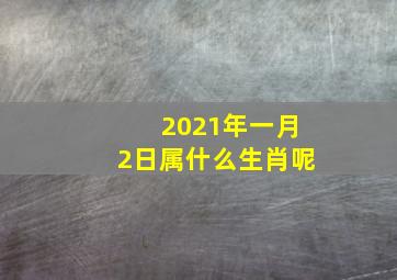 2021年一月2日属什么生肖呢