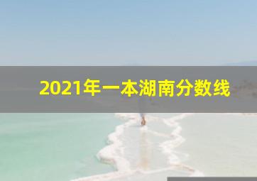 2021年一本湖南分数线