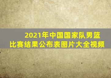 2021年中国国家队男篮比赛结果公布表图片大全视频