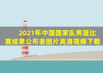 2021年中国国家队男篮比赛结果公布表图片高清视频下载