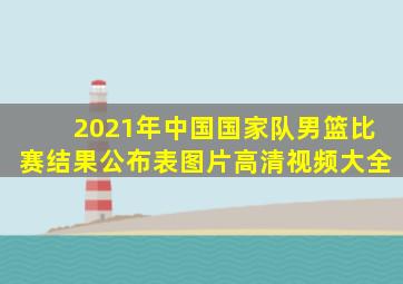 2021年中国国家队男篮比赛结果公布表图片高清视频大全