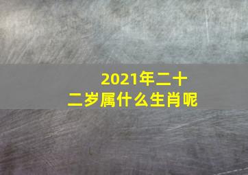 2021年二十二岁属什么生肖呢