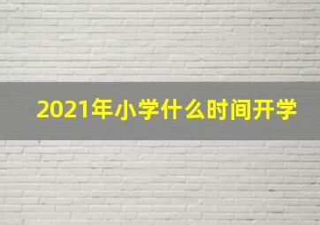 2021年小学什么时间开学