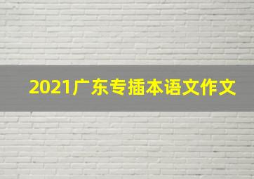 2021广东专插本语文作文