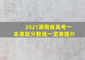 2021湖南省高考一本录取分数线一览表图片