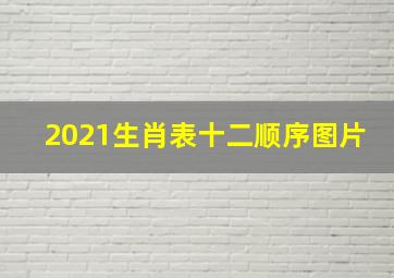 2021生肖表十二顺序图片