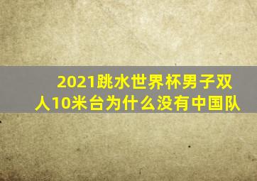 2021跳水世界杯男子双人10米台为什么没有中国队