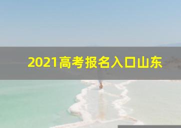 2021高考报名入口山东