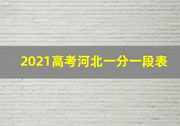 2021高考河北一分一段表