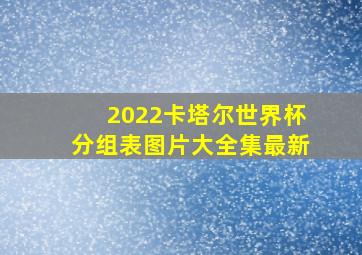 2022卡塔尔世界杯分组表图片大全集最新