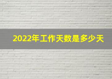 2022年工作天数是多少天