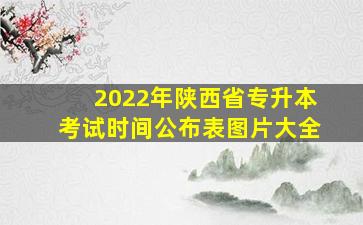 2022年陕西省专升本考试时间公布表图片大全