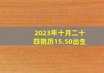 2023年十月二十四阴历15.50出生