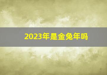 2023年是金兔年吗