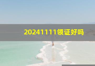 20241111领证好吗