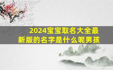 2024宝宝取名大全最新版的名字是什么呢男孩