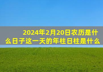 2024年2月20日农历是什么日子这一天的年柱日柱是什么