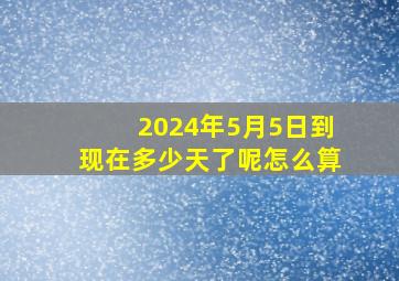 2024年5月5日到现在多少天了呢怎么算