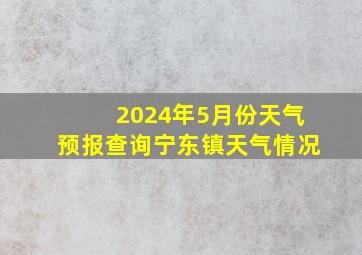 2024年5月份天气预报查询宁东镇天气情况