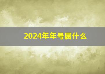 2024年年号属什么