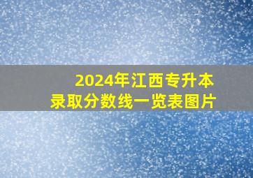 2024年江西专升本录取分数线一览表图片