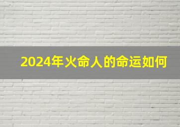 2024年火命人的命运如何