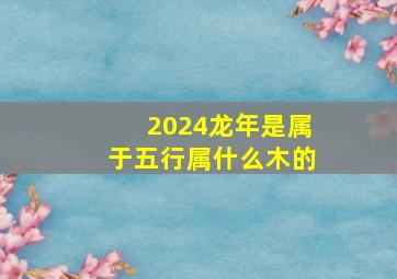 2024龙年是属于五行属什么木的