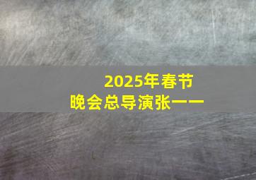 2025年春节晚会总导演张一一