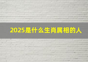 2025是什么生肖属相的人