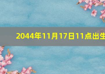 2044年11月17日11点出生