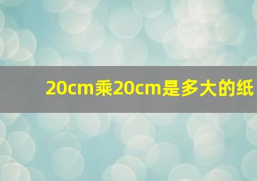 20cm乘20cm是多大的纸