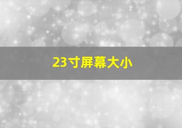 23寸屏幕大小