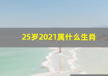 25岁2021属什么生肖