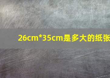 26cm*35cm是多大的纸张