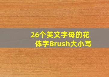 26个英文字母的花体字Brush大小写