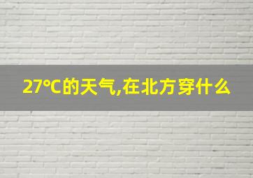 27℃的天气,在北方穿什么