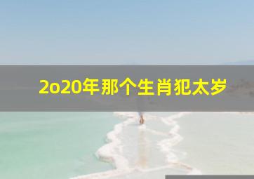 2o20年那个生肖犯太岁