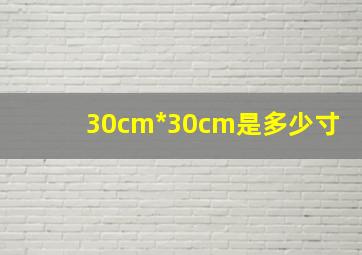 30cm*30cm是多少寸