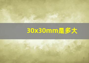 30x30mm是多大