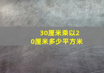 30厘米乘以20厘米多少平方米