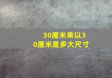 30厘米乘以30厘米是多大尺寸