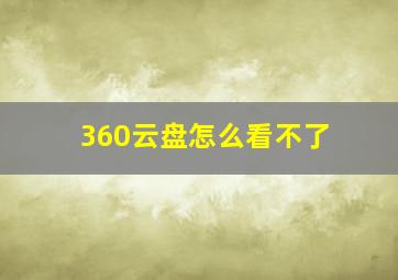 360云盘怎么看不了