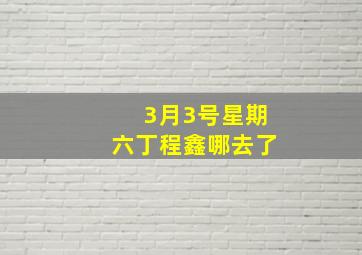 3月3号星期六丁程鑫哪去了