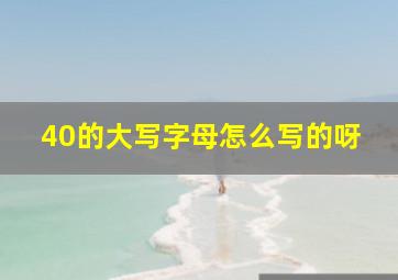 40的大写字母怎么写的呀