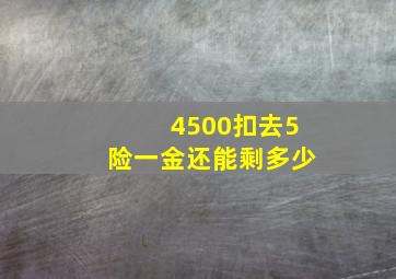 4500扣去5险一金还能剩多少