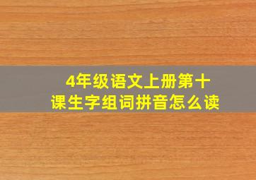 4年级语文上册第十课生字组词拼音怎么读