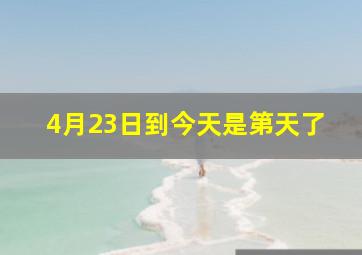 4月23日到今天是第天了